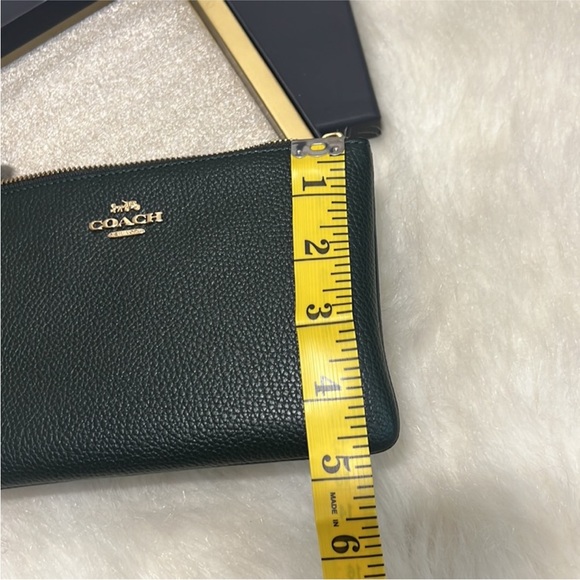 COACH Box Program Polished Pebble Small Wristlet - Picture 11 of 12